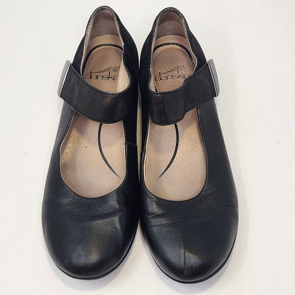 Dansko Audrey Black Leather Mary Jane Flats Women Size 36 US 5.5 6 Comfort Shoes - Picture 2 of 8